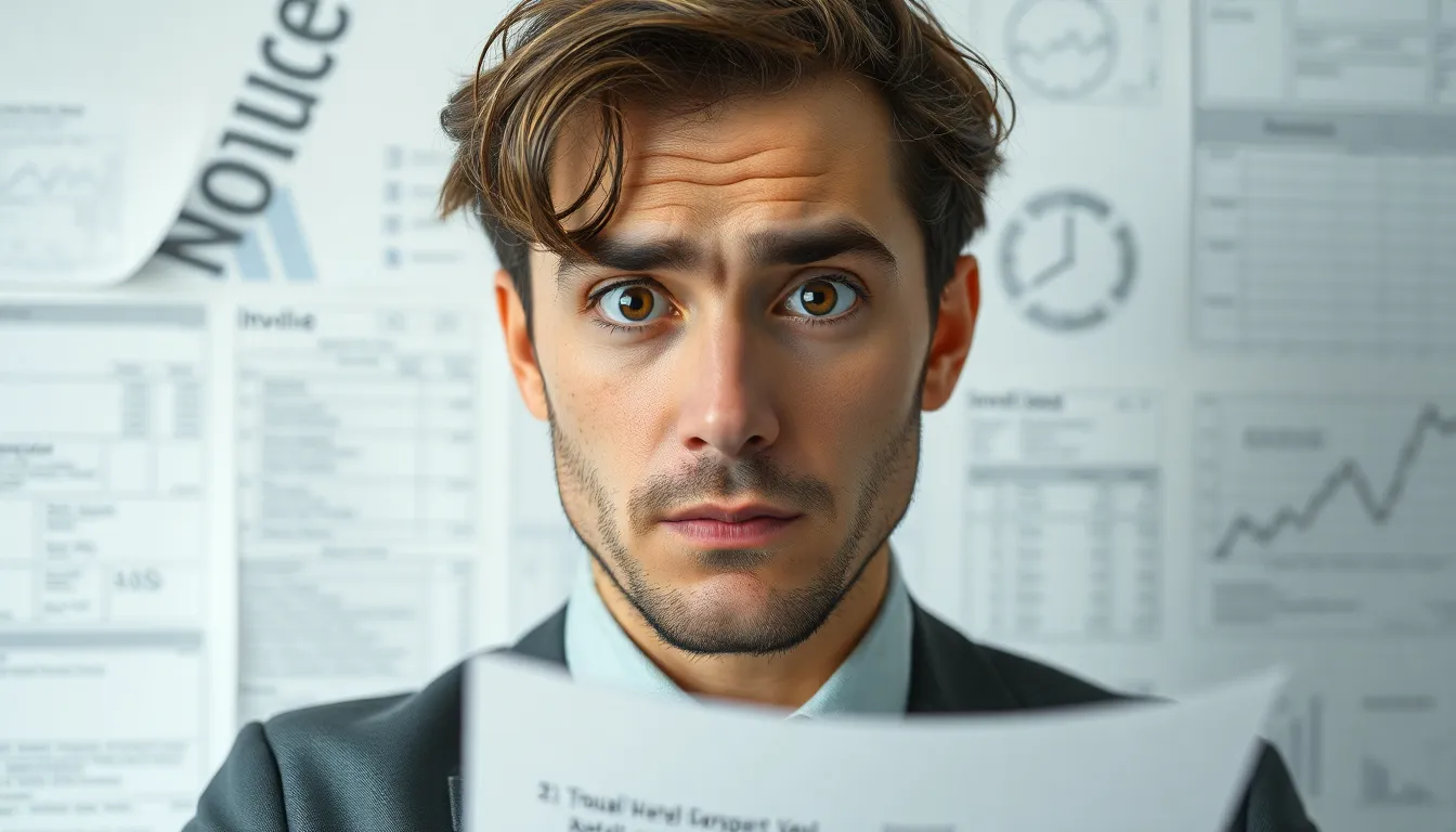 Person verwirrt über komplexe Rechnung für Zahnimplantate