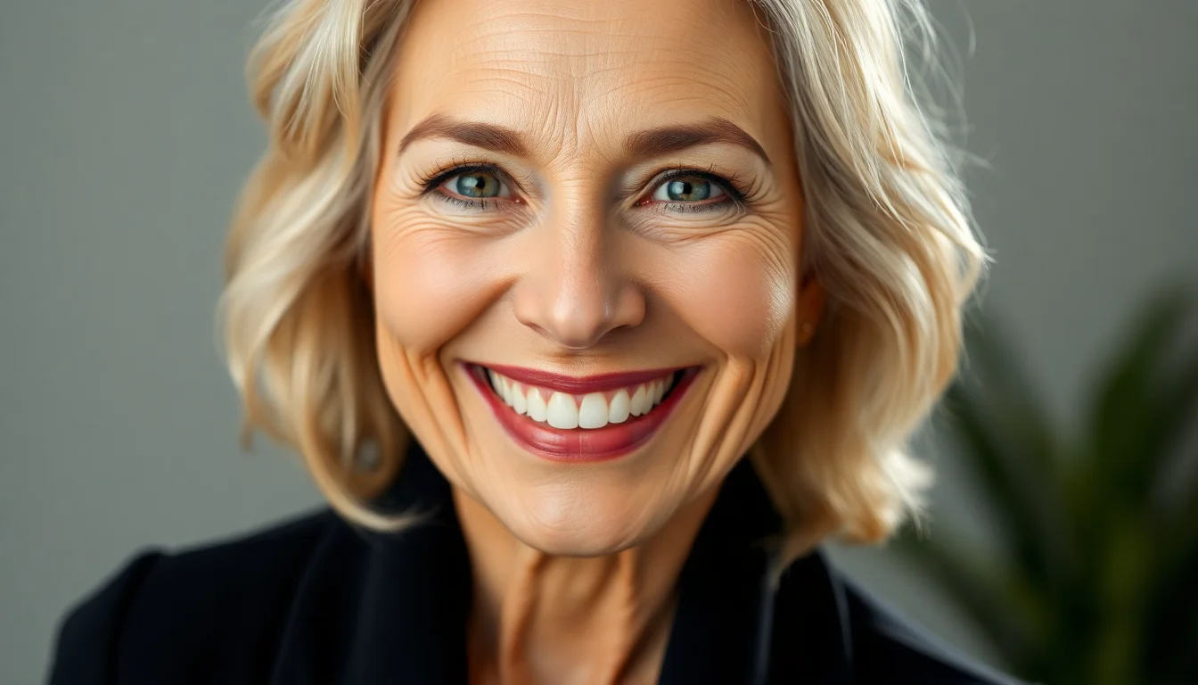 Porträt einer zufriedenen Seniorin