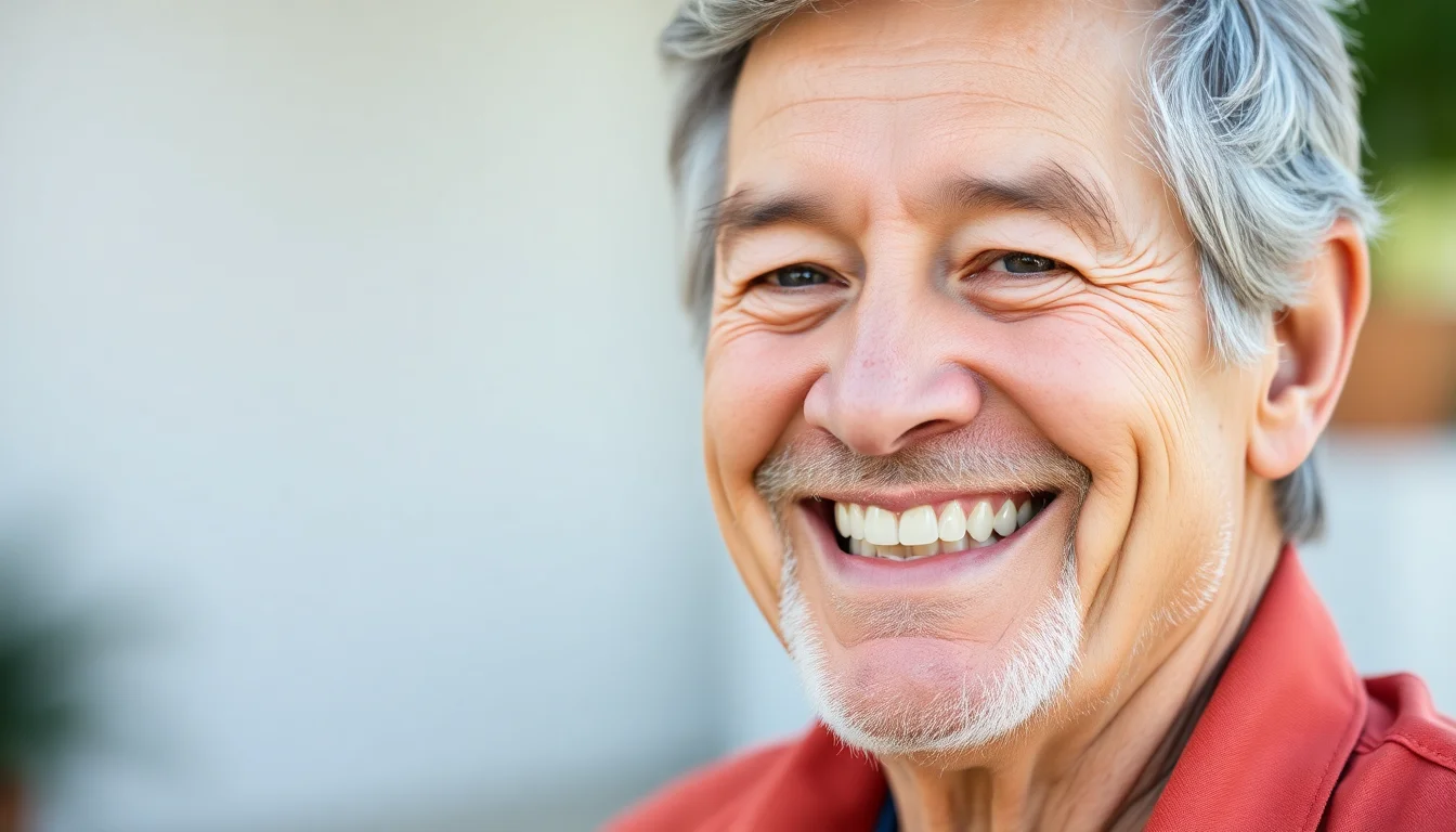 Porträt eines freundlichen Seniors