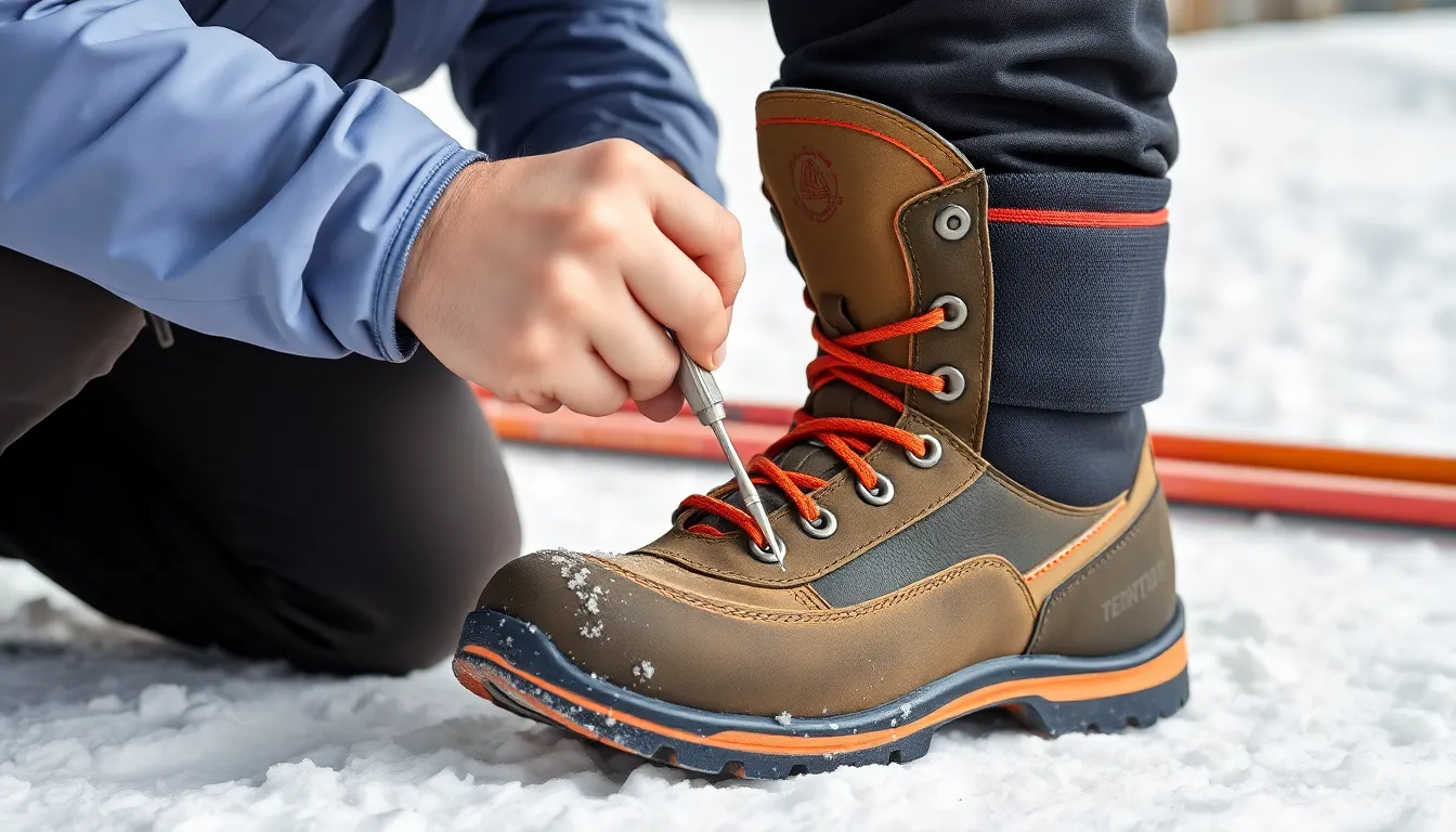 Diagramm, das verschiedene Phasen der Skischuh-Anpassung zeigt