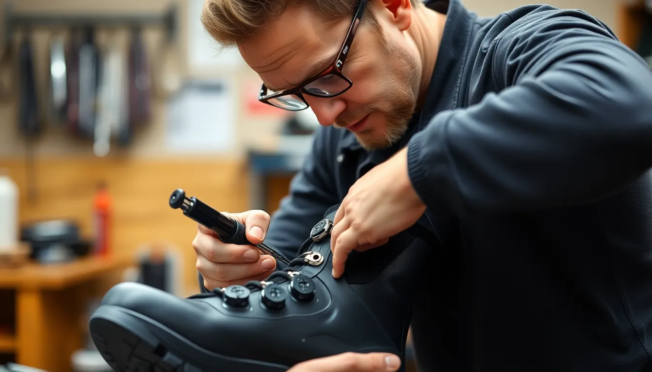 Experte passt Skischuh Innenschuh an