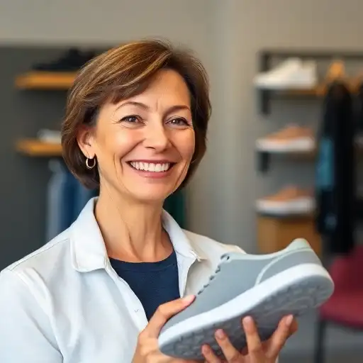 Zufriedene Kundin Skischuh Anpassung