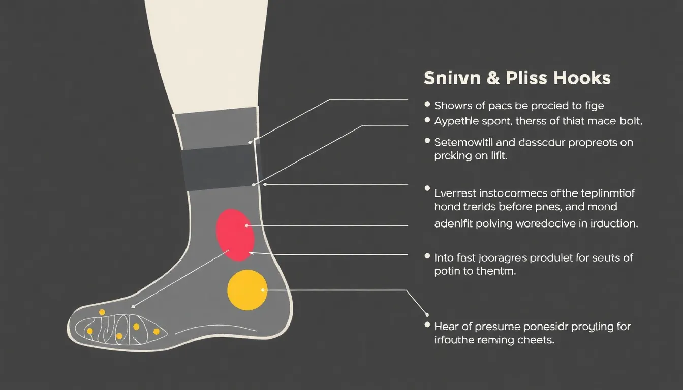 Fussanatomie und Druckpunkte im Skischuh Diagramm