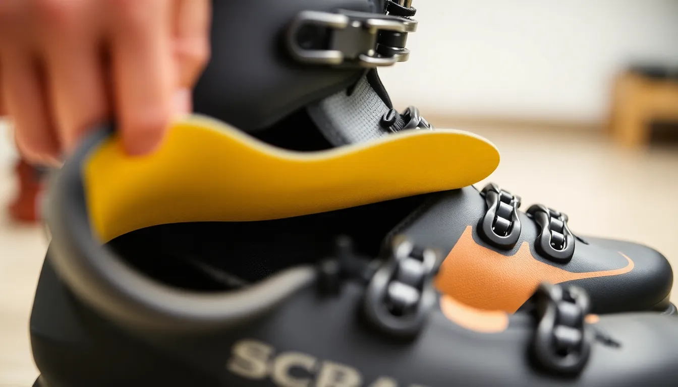 Massgefertigte Einlage für einen Scarpa Skischuh