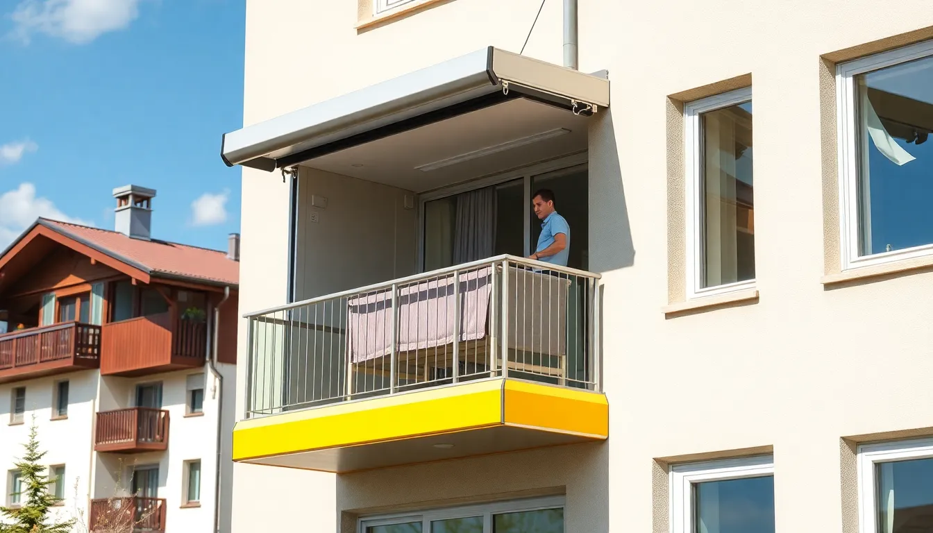 Lüscher Umzug Aussenlift in Aktion