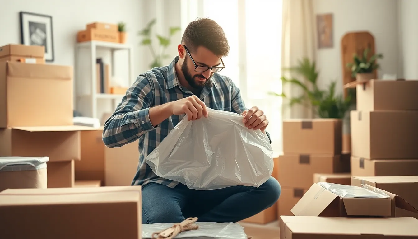 Professionelles Verpacken von zerbrechlichen Gegenständen
