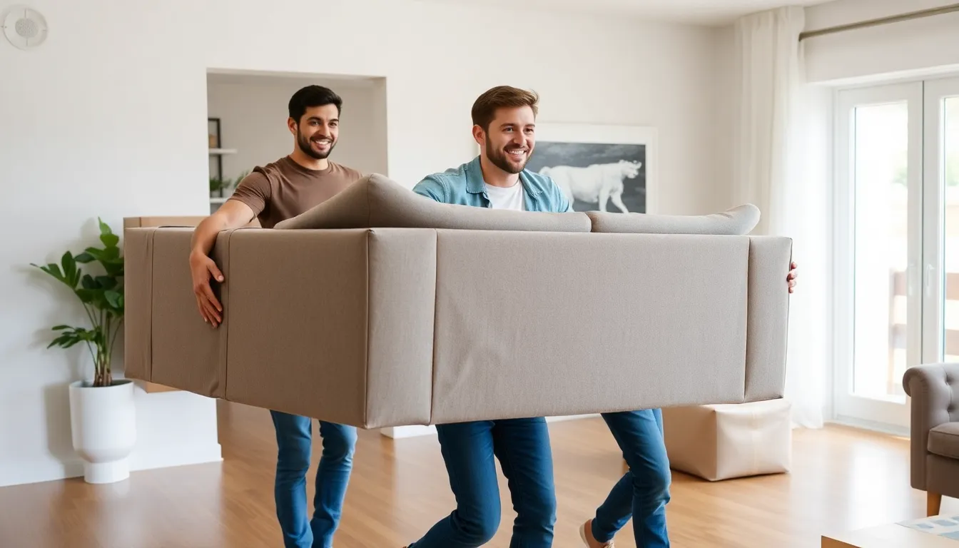 Auslieferung von Möbeln in die neue Wohnung