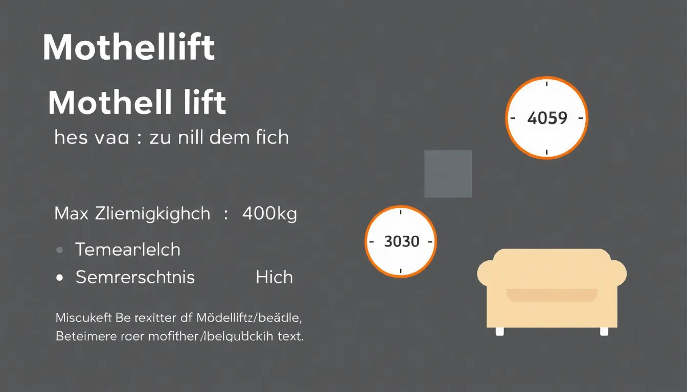Infografik über Möbellift-Leistung und Vorteile