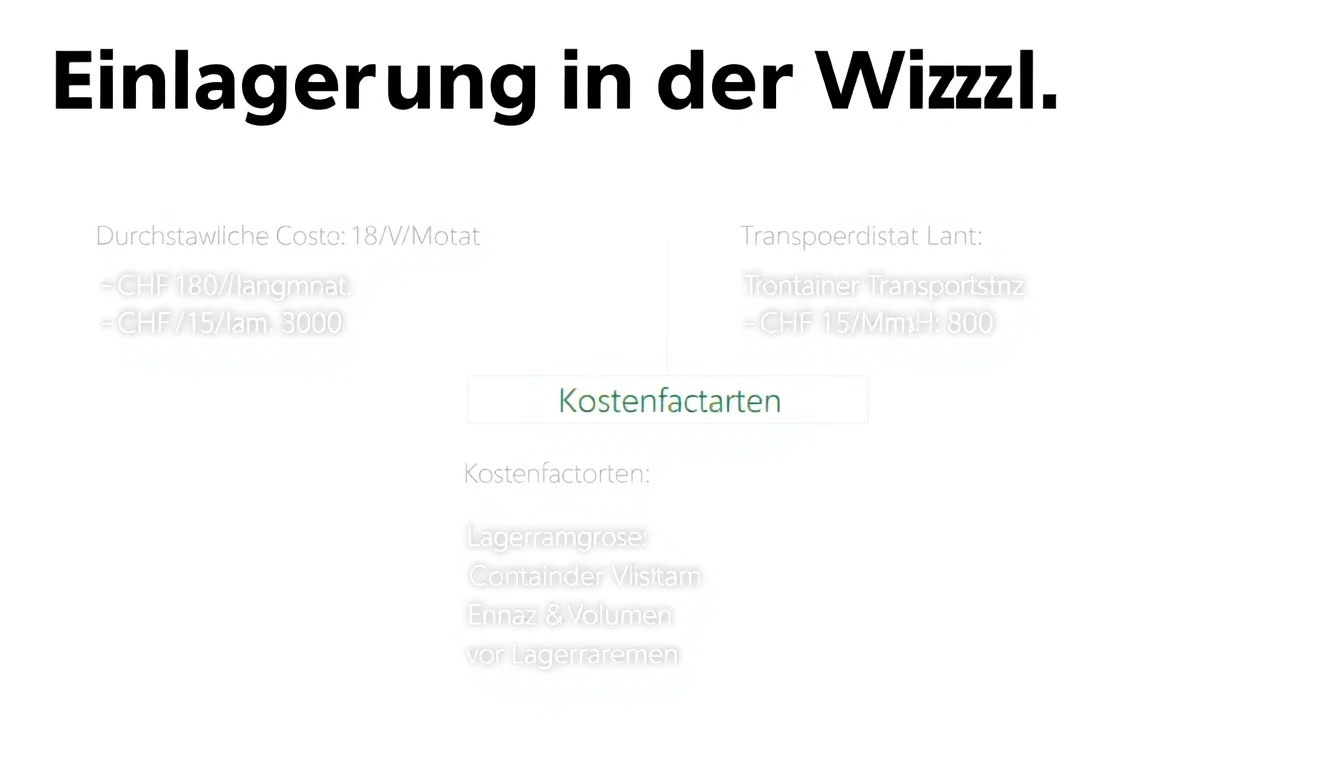 Infografik zu Einlagerungskosten und -faktoren in der Schweiz