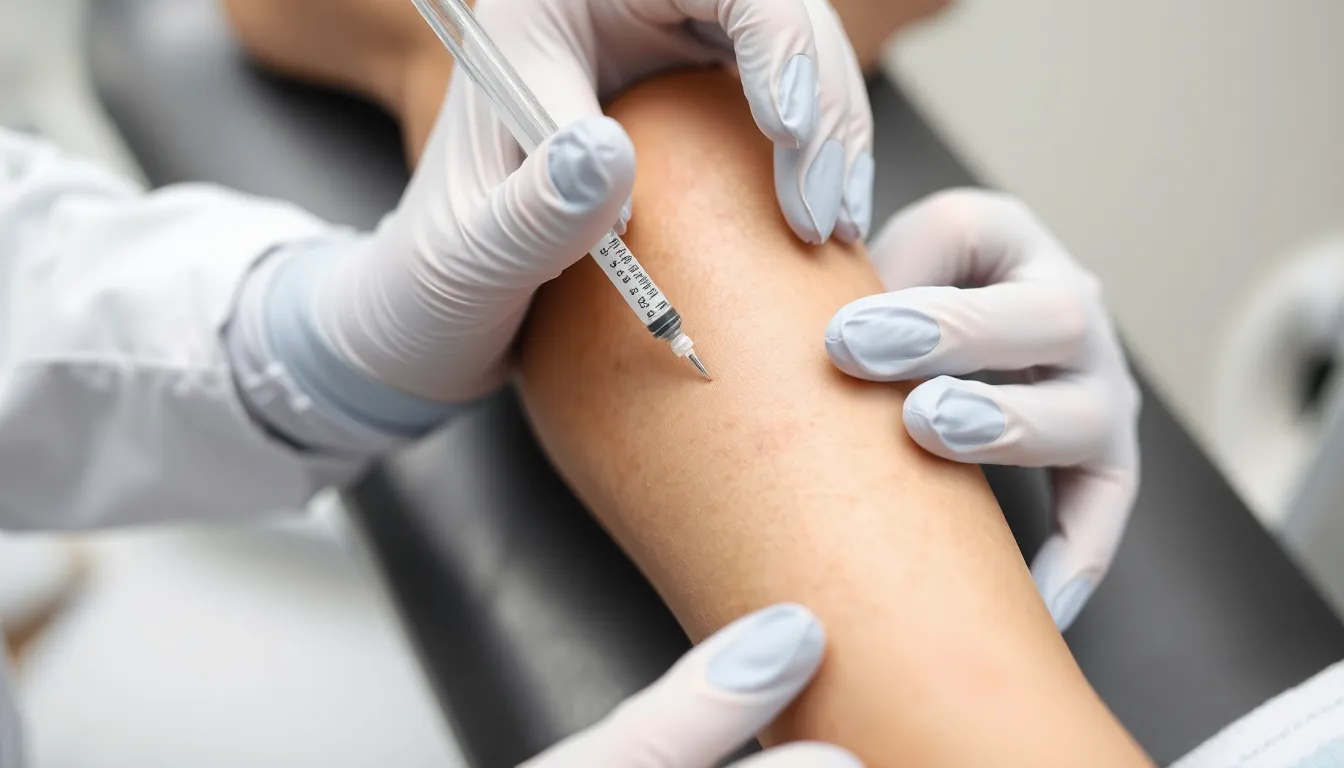 Sklerotherapie Behandlung von Besenreisern