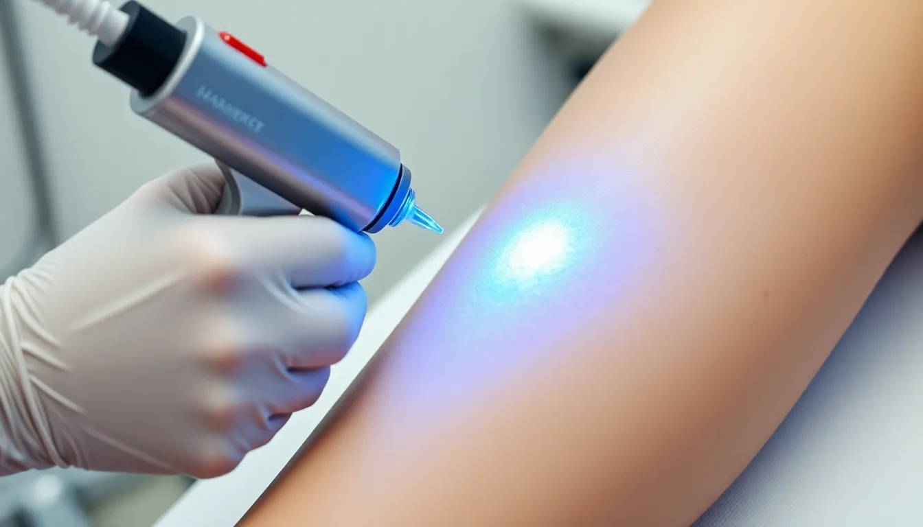 Laserbehandlung von Besenreisern