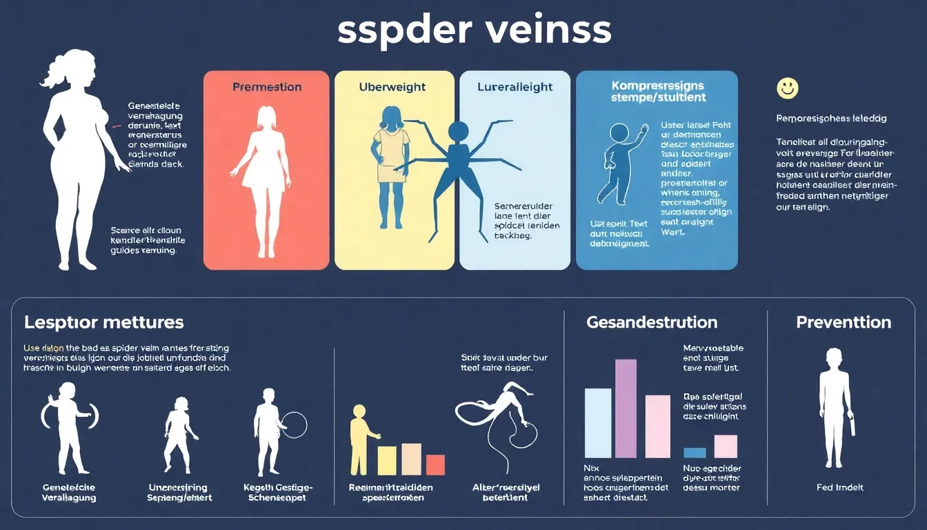 Infografik zu Ursachen und Prävention von Besenreisern