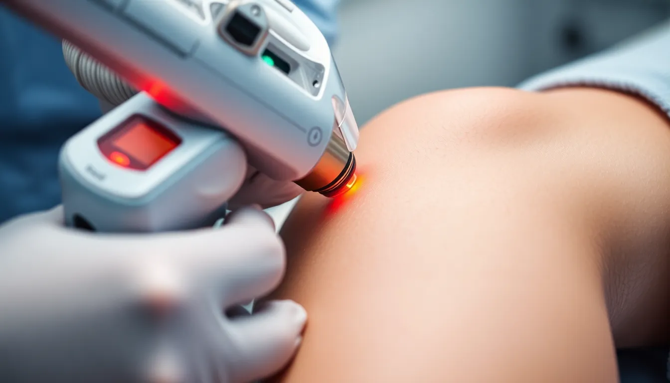 Laserbehandlung von Besenreisern