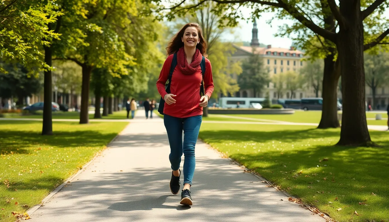 Glückliche Person mit gesunden Beinen nach Venenbehandlung