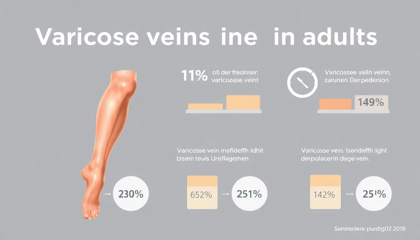 Infografik zur Prävalenz von Krampfadern in der erwachsenen Bevölkerung
