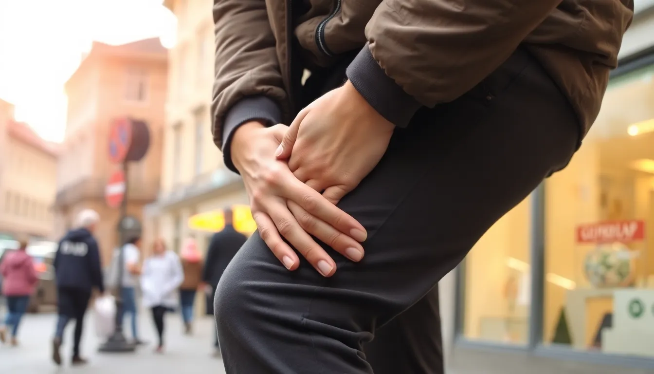 Person mit Venenbeschwerden in Zürich