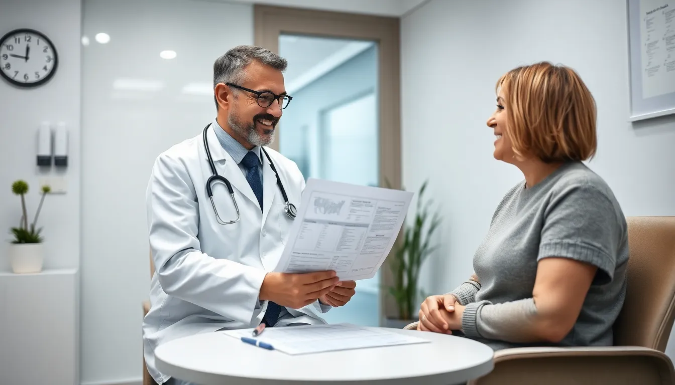 Arztgespräch in einer modernen Venenpraxis in Zürich