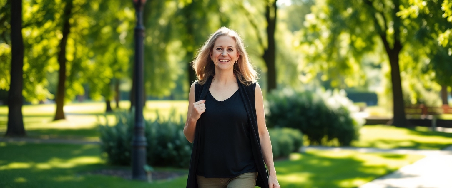 Glückliche Frau mit gesunden Beinen nach Venenverödung in Zürich