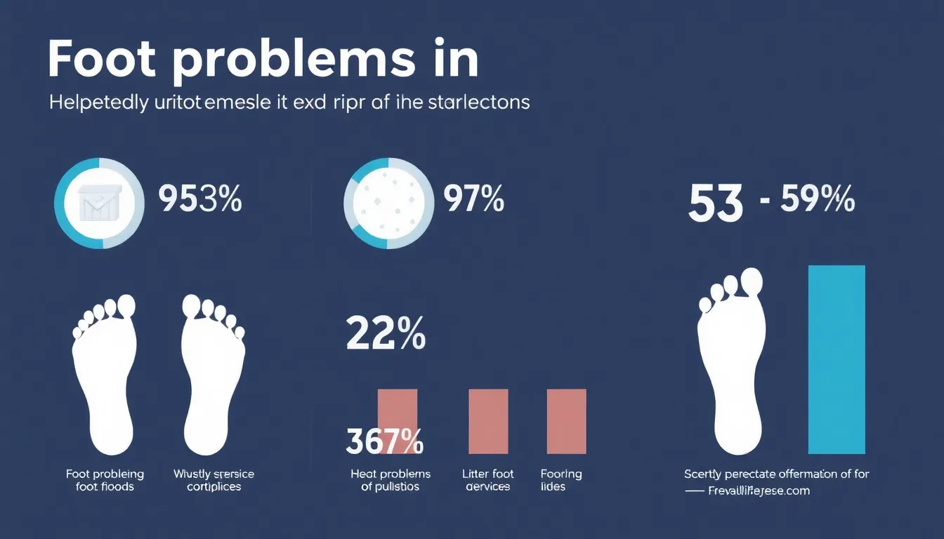 Statistik und Daten zur Verbreitung von Fussproblemen und der Wirksamkeit von Schuhe Einlagen.